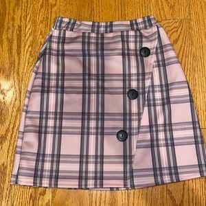 Pretty Little Thing Pink Plaid Skirt